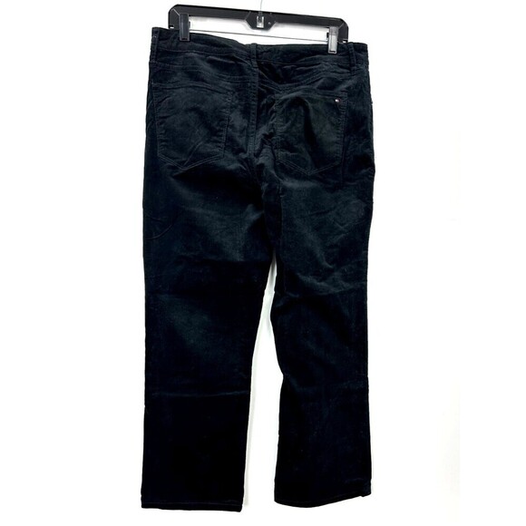 Tommy Hilfiger Womens Corduroy Straight Leg Pants Stretch Black Size 12 1063H1 - Picture 6 of 9